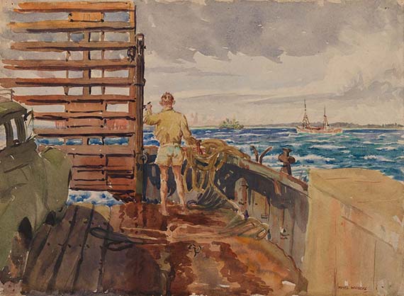 BLOG_1-1714_001_James Wieneke, Near Cape York - landing barge Torres Strait c.1944-45