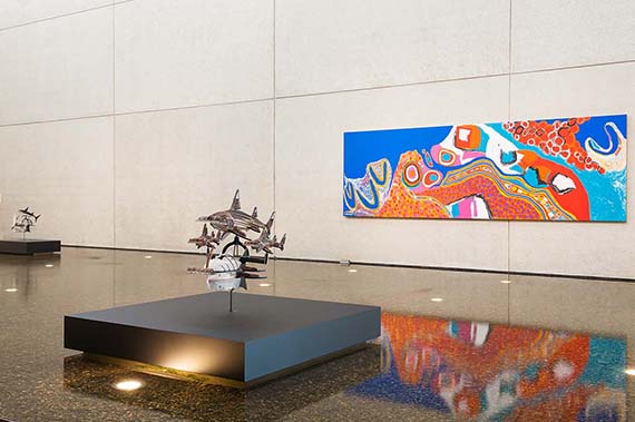 Queensland Art Gallery Watermall installation view