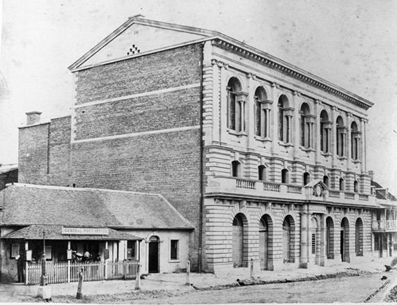 The Gallery opened in 1895 in the now demolished Brisbane Town Hall building in a large upper room placed at the disposal of the Trustees by the Municipal Council / Reproduced courtesy: John Oxley Library, Brisbane