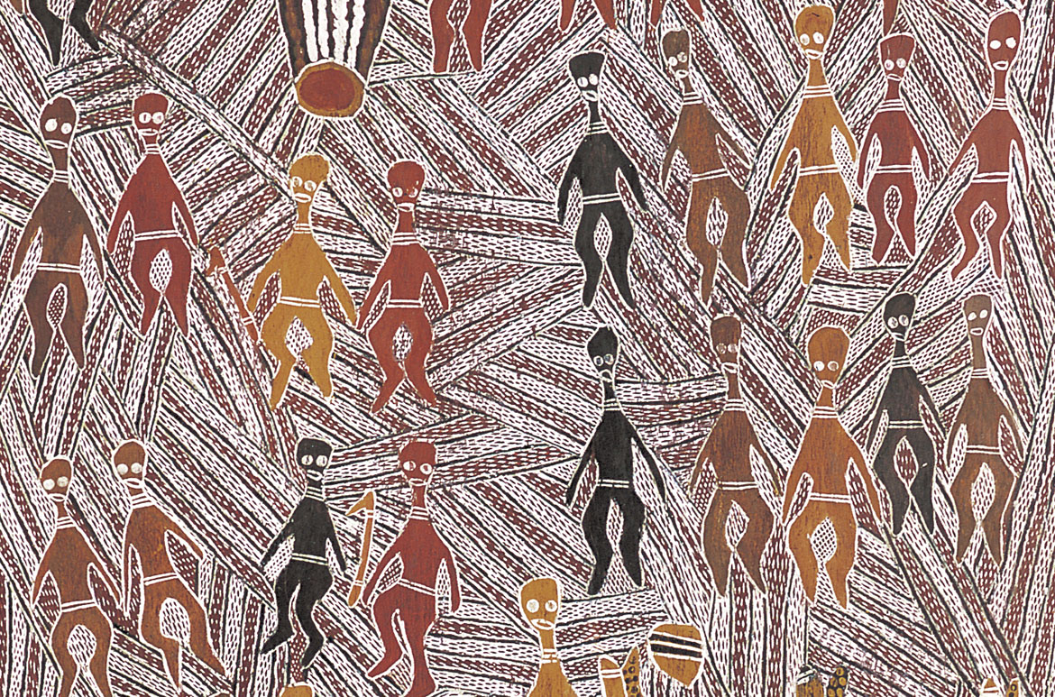 Larrtjanga Ganambarr, Australia b.c.1932-2000 / Balirlira and the Macassans c.1958