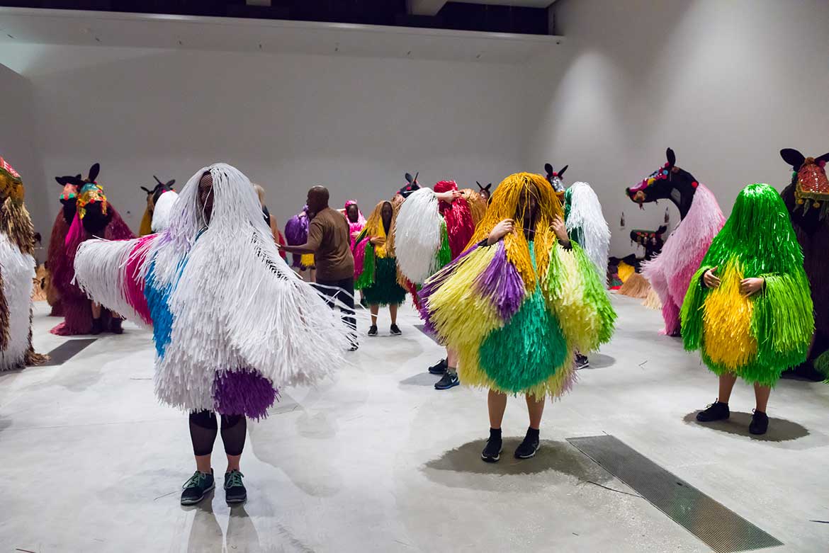 Rehearsals for Nick Cave’s HEARD•BNE 2016 performance to mark the tenth anniversary of GOMA, December 2016 - January 2017 at the Gallery of Modern Art