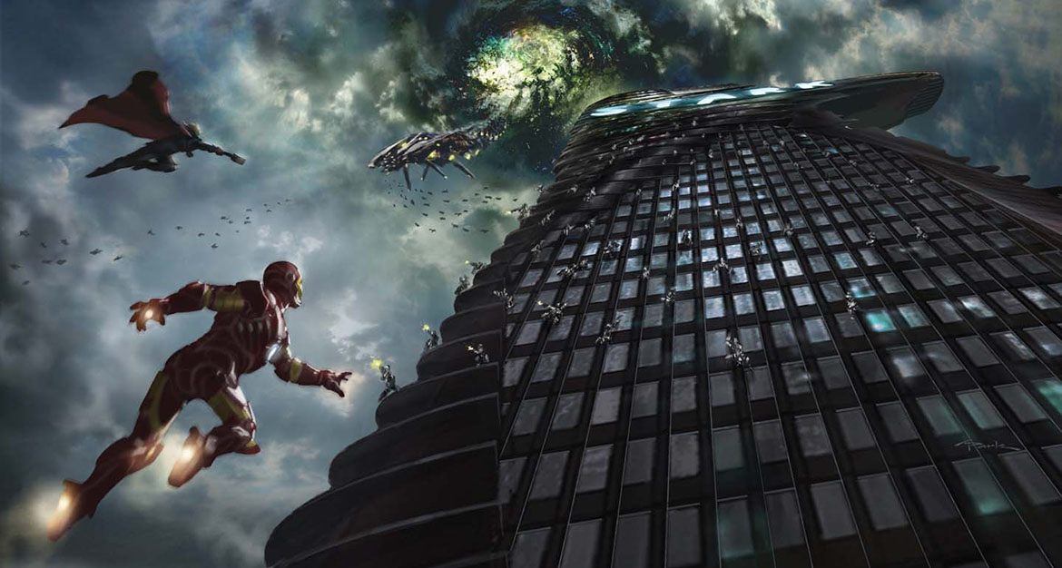 Andy Park, Chitauri invasion, Keyframes for Marvel’s The Avengers