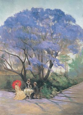 R. Godfrey Rivers, England/Australia 1858-1925 / Under the jacaranda 1903 / Oil on canvas / Purchased 1903 / Collection: Queensland Art Gallery